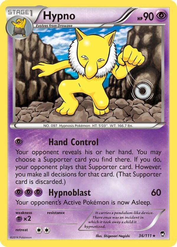 Hypno 36/111 Reverse Holofoil XY – Furious Fists
