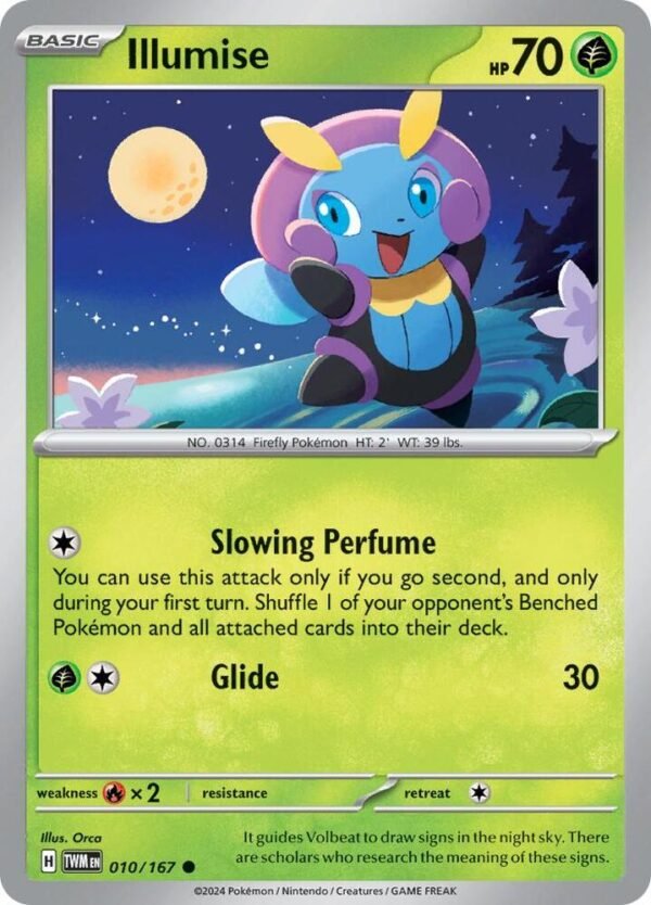 Illumise 010/167 Reverse Holofoil SV06: Twilight Masquerade Illumise 010/167 Reverse Holofoil SV06: Twilight Masquerade