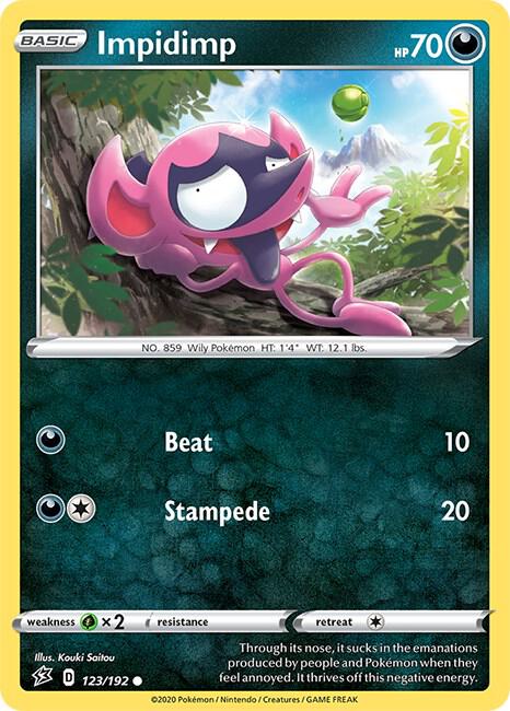 Impidimp 123/192 Normal SWSH02: Rebel Clash Impidimp 123/192 Normal SWSH02: Rebel Clash
