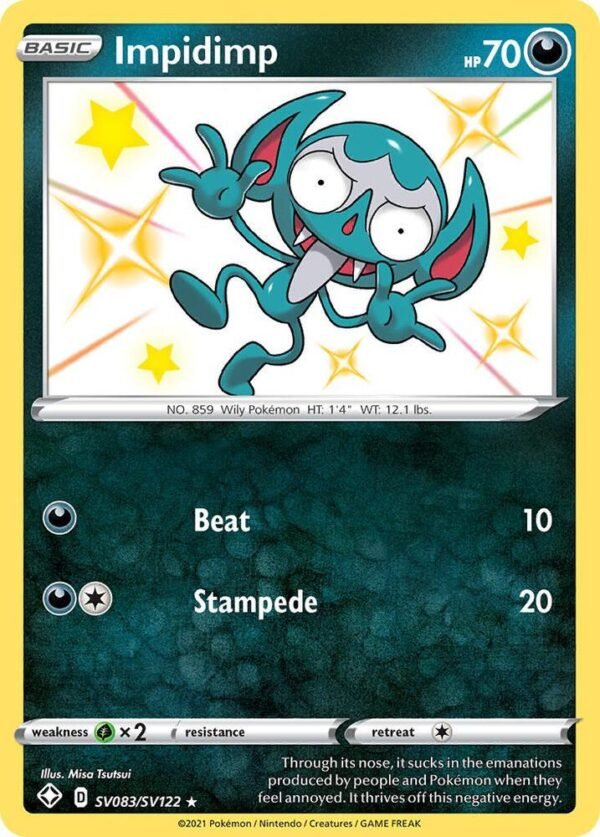 Impidimp SV083/SV122 Holofoil Shining Fates: Shiny Vault Impidimp SV083/SV122 Holofoil Shining Fates: Shiny Vault