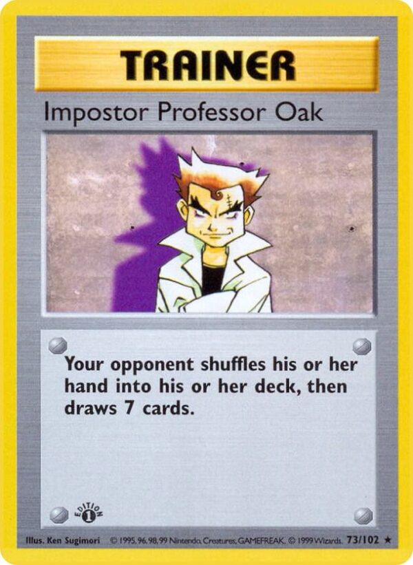 Impostor Professor Oak 073/102 1st Edition Base Set (Shadowless)