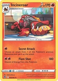 Incineroar | 032/195 | Reverse Holofoil | SWSH12: Silver Tempest