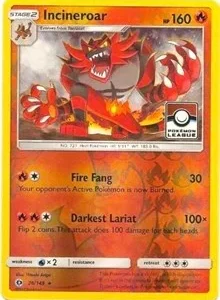 Incineroar | 26/149 (Pokemon League) | 026/149 | Reverse Holofoil | League & Championship Cards Incineroar | 26/149 (Pokemon League) | 026/149 | Reverse Holofoil | League & Championship Cards