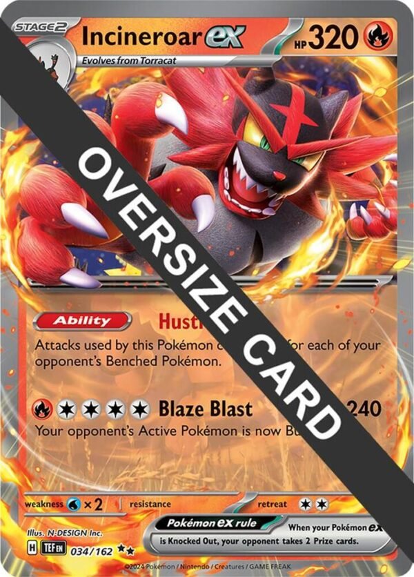 Incineroar ex 034/162 Holofoil Jumbo Cards