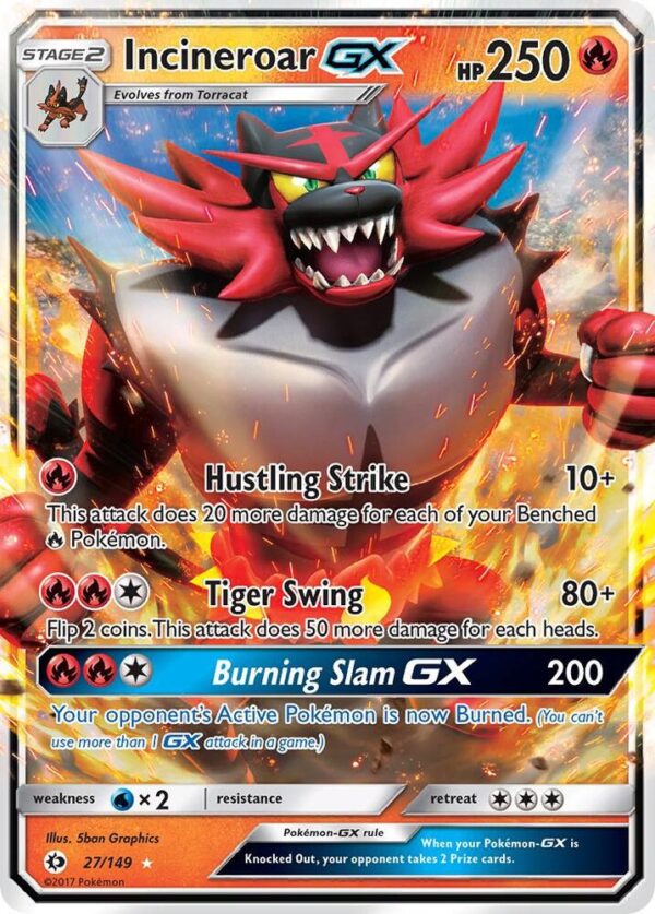 Incineroar GX 27/149 Holofoil SM Base Set