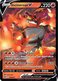 Incineroar V 08/73 Holofoil Champion’s Path