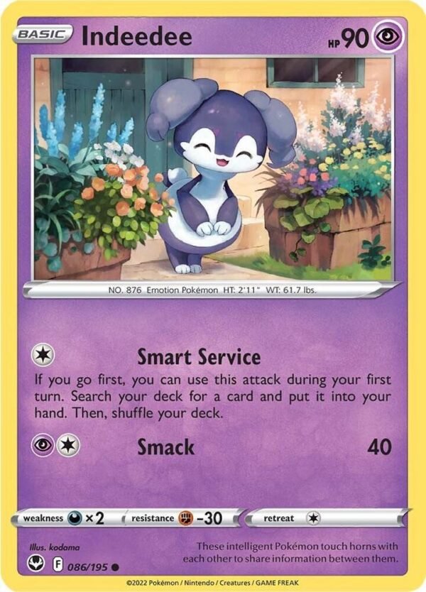 Indeedee 086/195 Normal SWSH12: Silver Tempest