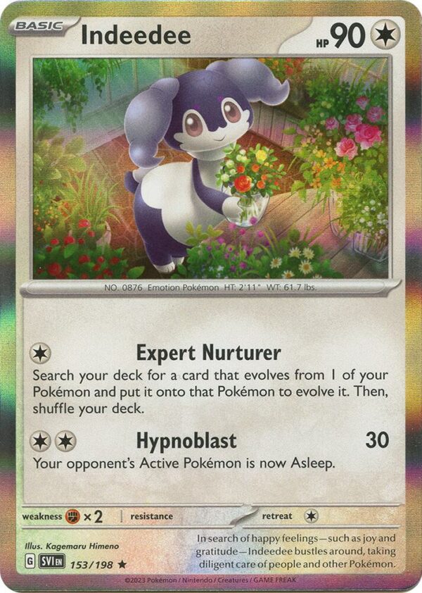 Indeedee 153/198 Holofoil SV01: Scarlet & Violet Base Set