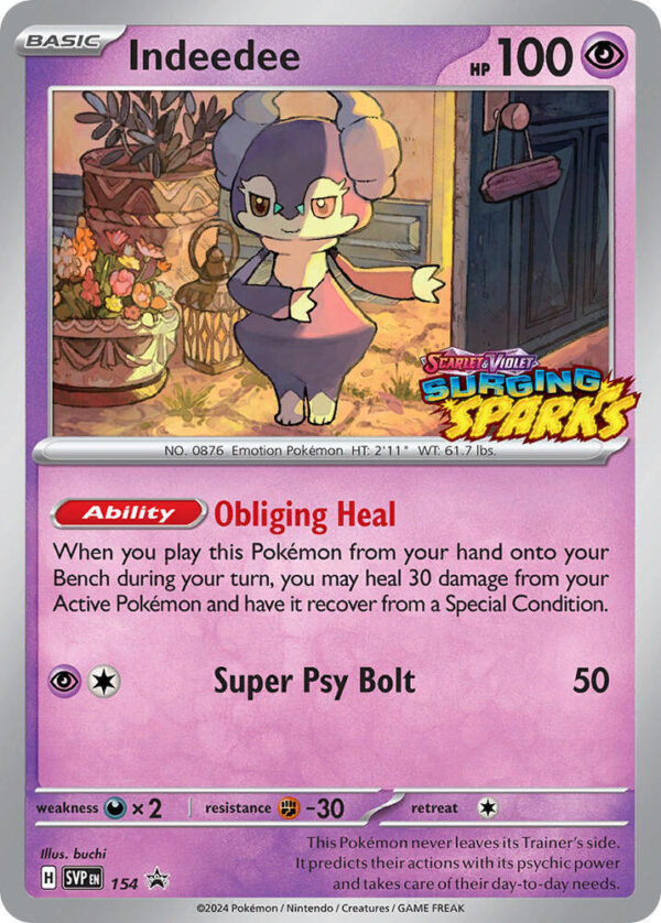 Indeedee 154 Holofoil SV: Scarlet & Violet Promo Cards