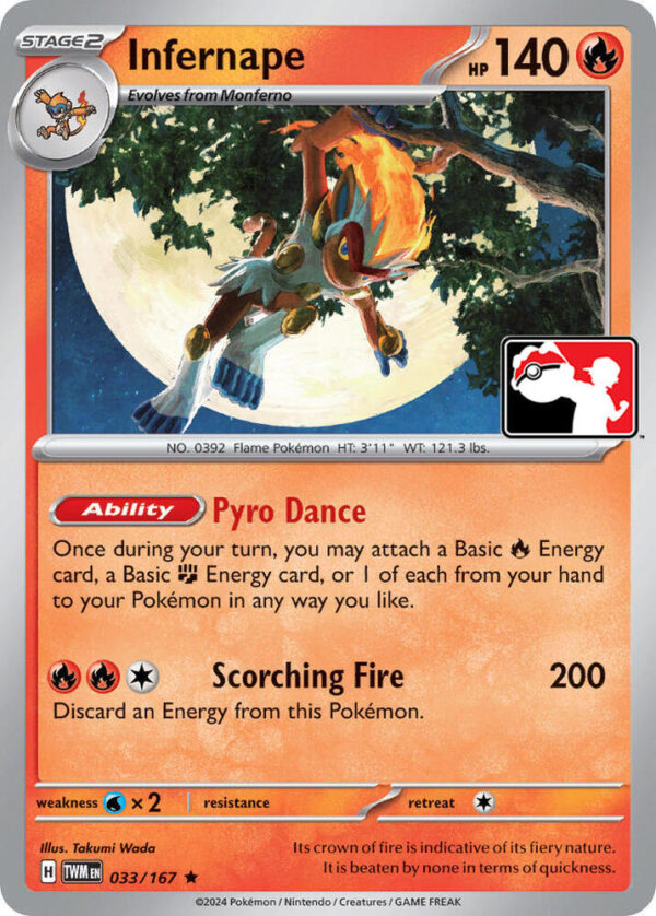 Infernape 033/167 Normal Prize Pack Series Cards