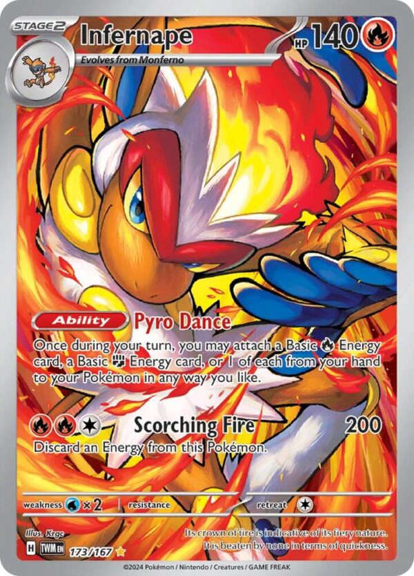 Infernape 173/167 Holofoil SV06: Twilight Masquerade Infernape 173/167 Holofoil SV06: Twilight Masquerade