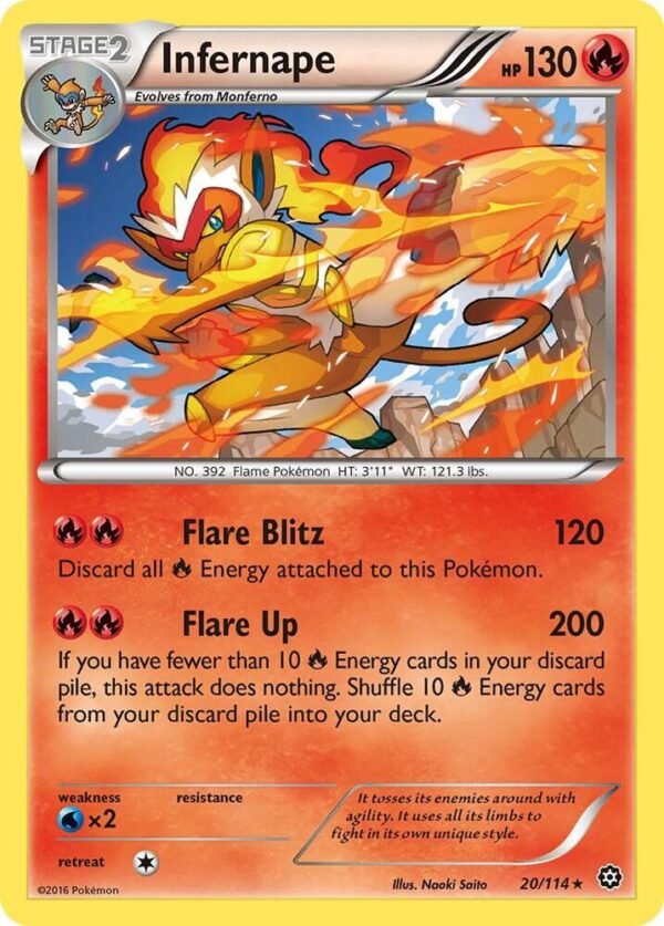 Infernape 20/114 Holofoil XY – Steam Siege Infernape 20/114 Holofoil XY – Steam Siege