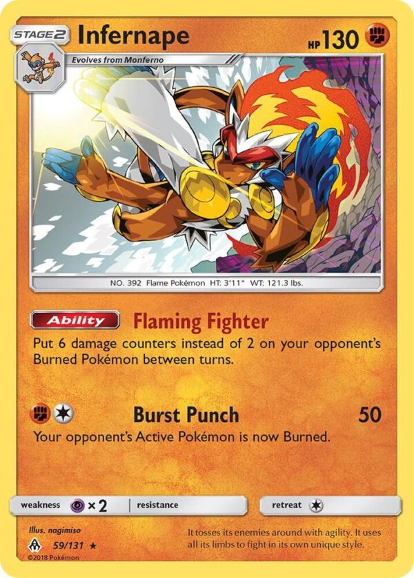 Infernape 59/131 Holofoil SM – Forbidden Light