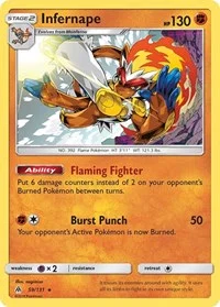 Infernape | 59/131 | Reverse Holofoil | SM - Forbidden Light Infernape | 59/131 | Reverse Holofoil | SM - Forbidden Light
