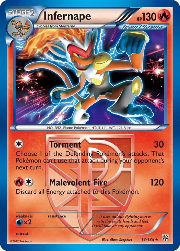Infernape (Team Plasma) 17/135 Reverse Holofoil Plasma Storm