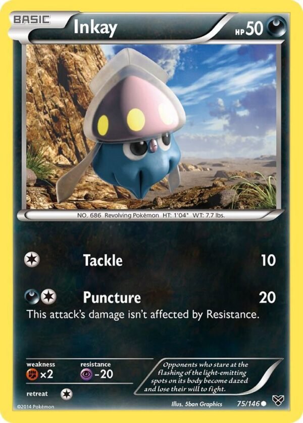 Inkay (75) 75/146 Normal XY Base Set Inkay (75) 75/146 Normal XY Base Set