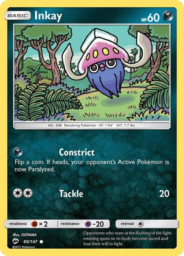 Inkay 89/147 Normal SM – Burning Shadows