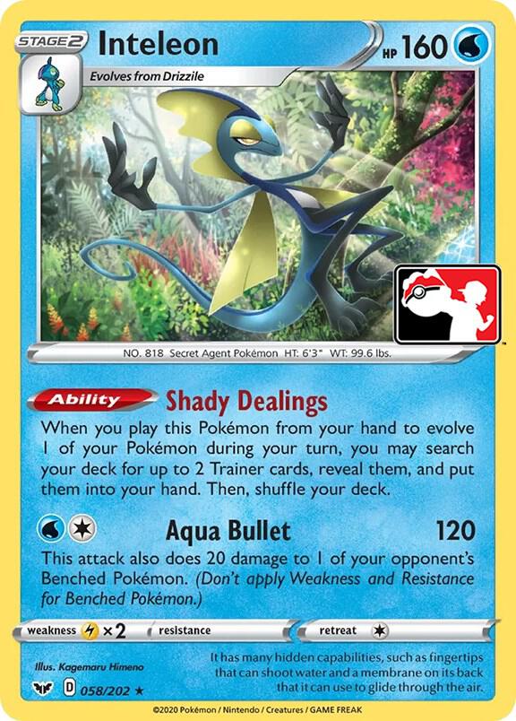 Inteleon (058) 058/202 Holofoil Prize Pack Series Cards