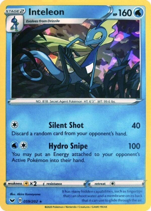 Inteleon 059/202 (Cracked Ice Holo) Holofoil Deck Exclusives Inteleon 059/202 (Cracked Ice Holo) Holofoil Deck Exclusives