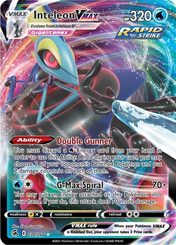 Inteleon VMAX 079/264 Holofoil SWSH08: Fusion Strike Inteleon VMAX 079/264 Holofoil SWSH08: Fusion Strike