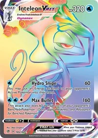 Inteleon VMAX (Secret) | 195/192 | Holofoil | SWSH02: Rebel Clash