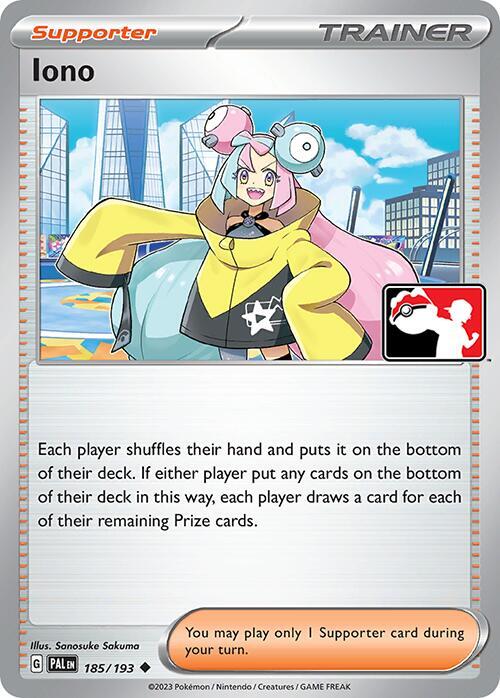 Iono 185/193 Holofoil Prize Pack Series Cards Iono 185/193 Holofoil Prize Pack Series Cards