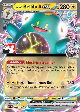 Iono’s Bellibolt ex 053/159 Holofoil Prize Pack Series Cards