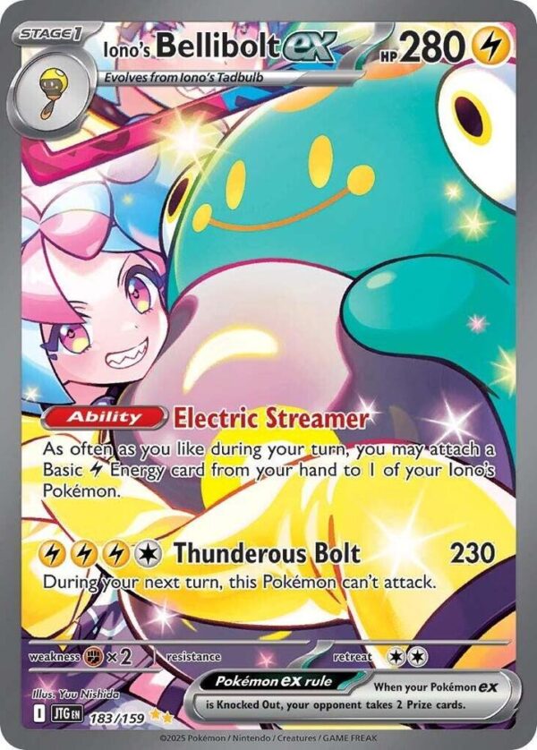 Iono’s Bellibolt ex 183/159 Holofoil SV09: Journey Together