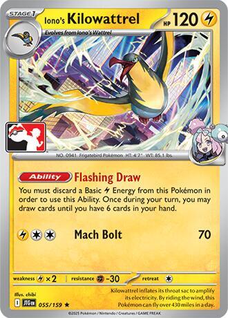 Iono’s Kilowattrel 055/159 Normal Prize Pack Series Cards