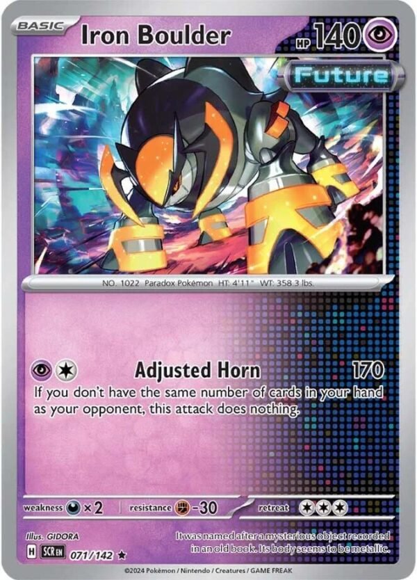 Iron Boulder 071/142 Holofoil SV07: Stellar Crown Iron Boulder 071/142 Holofoil SV07: Stellar Crown