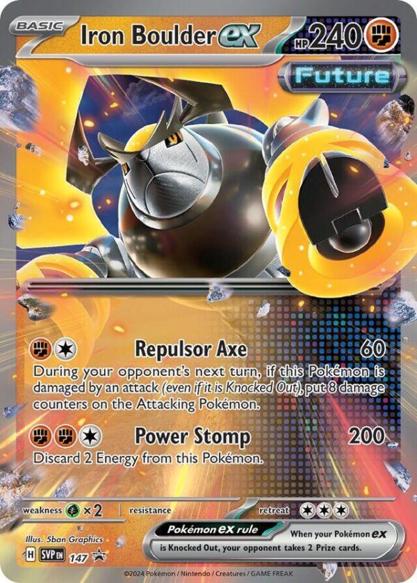Iron Boulder ex 147 Holofoil SV: Scarlet & Violet Promo Cards Iron Boulder ex 147 Holofoil SV: Scarlet & Violet Promo Cards