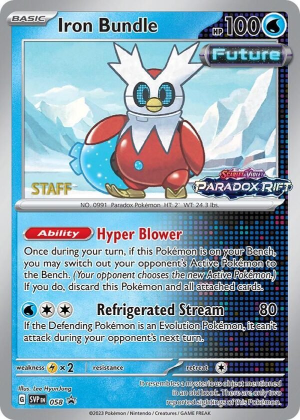 Iron Bundle 058 (Prerelease) [Staff] Holofoil SV: Scarlet & Violet Promo Cards