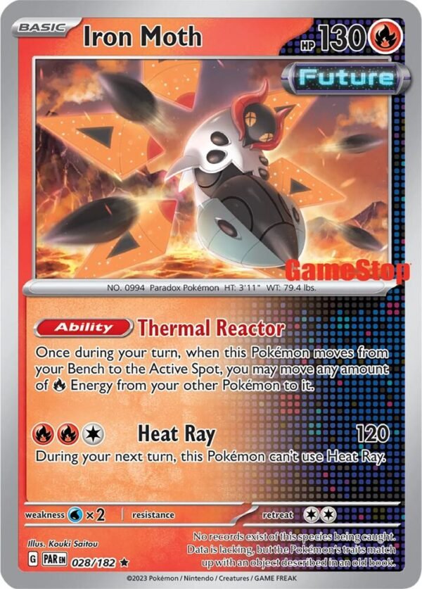 Iron Moth 028/182 (Gamestop Promo) Reverse Holofoil Miscellaneous Cards & Products Iron Moth 028/182 (Gamestop Promo) Reverse Holofoil Miscellaneous Cards & Products