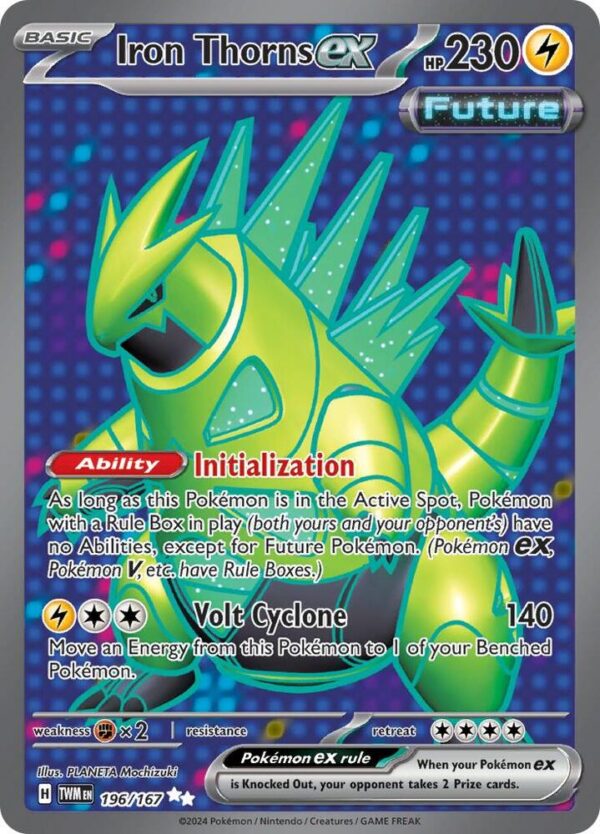 Iron Thorns ex 196/167 Holofoil SV06: Twilight Masquerade Iron Thorns ex 196/167 Holofoil SV06: Twilight Masquerade
