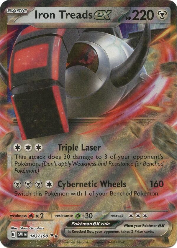 Iron Treads ex 143/198 Holofoil SV01: Scarlet & Violet Base Set