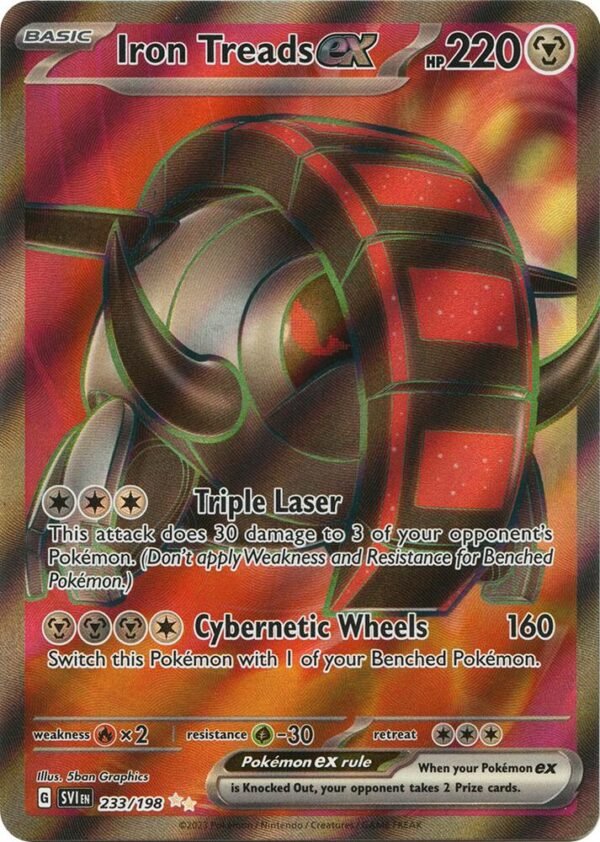 Iron Treads ex 233/198 Holofoil SV01: Scarlet & Violet Base Set