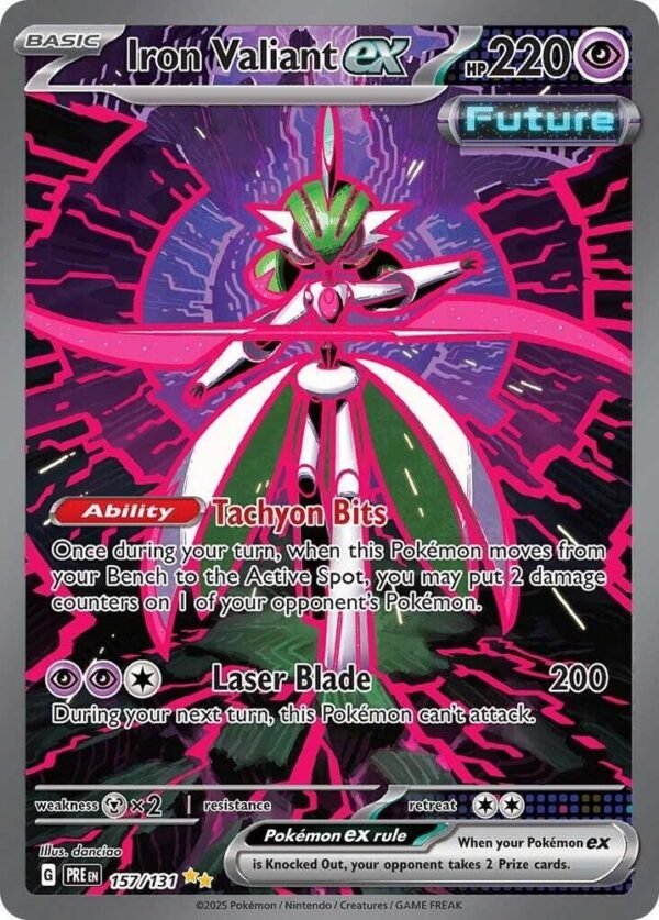 Iron Valiant ex 157/131 Holofoil SV: Prismatic Evolutions Iron Valiant ex 157/131 Holofoil SV: Prismatic Evolutions