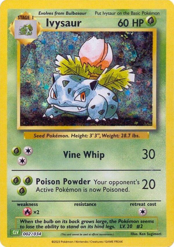 Ivysaur 002/034 Holofoil Trading Card Game Classic