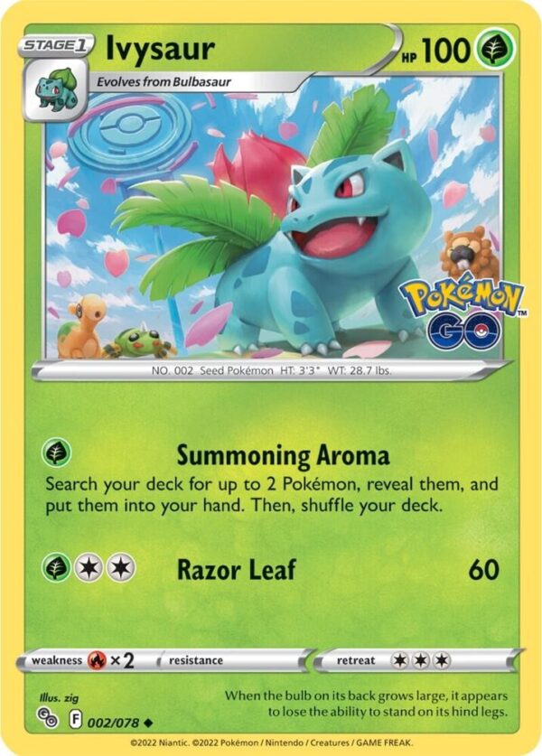 Ivysaur 002/078 Reverse Holofoil Pokemon GO