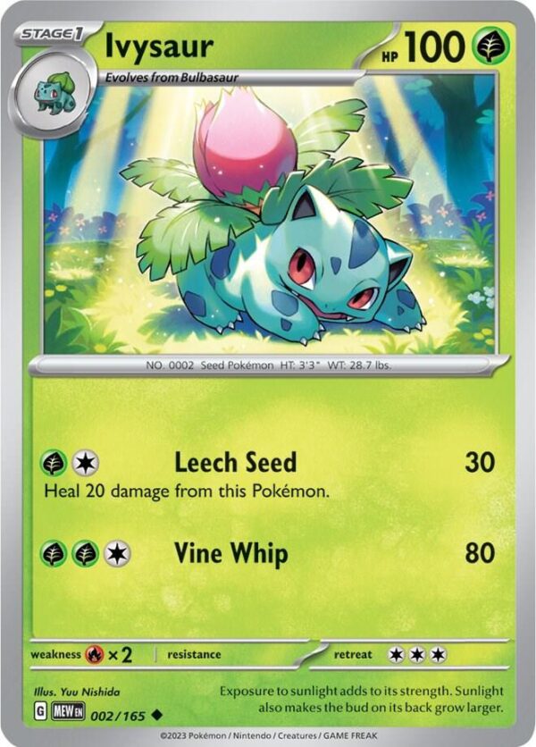 Ivysaur 002/165 Reverse Holofoil SV: Scarlet & Violet 151 Ivysaur 002/165 Reverse Holofoil SV: Scarlet & Violet 151