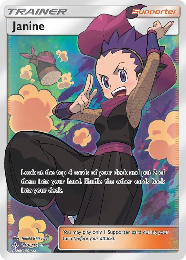 Janine (Full Art) 210/214 Holofoil SM – Unbroken Bonds