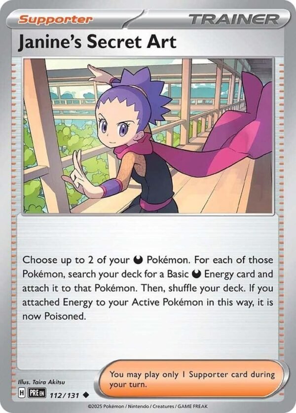 Janine’s Secret Art 112/131 Normal SV: Prismatic Evolutions Janine’s Secret Art 112/131 Normal SV: Prismatic Evolutions