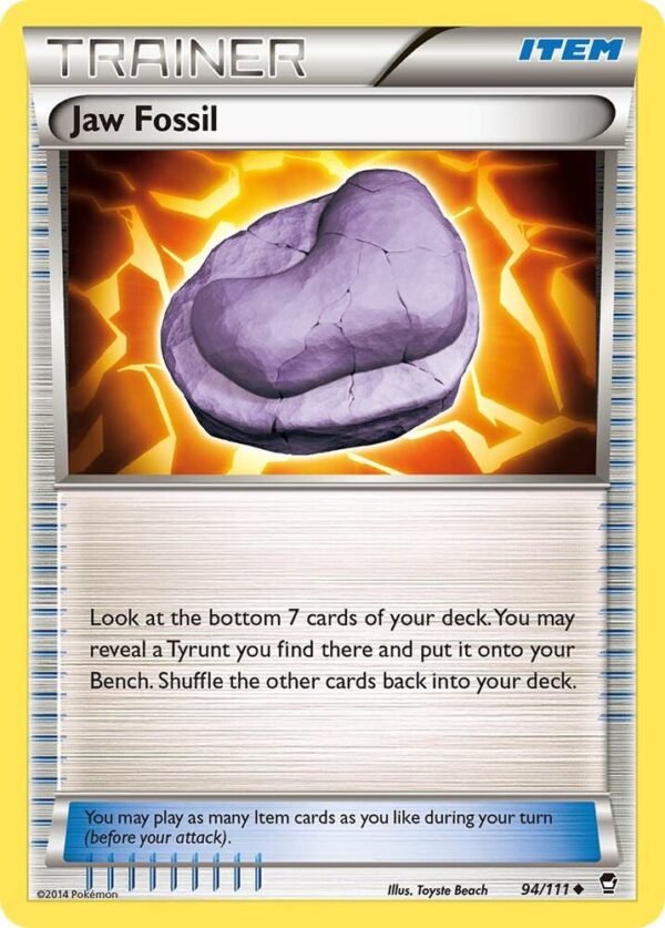 Jaw Fossil 94/111 Normal XY – Furious Fists Jaw Fossil 94/111 Normal XY – Furious Fists