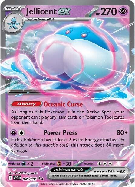 Jellicent ex 045/086 Holofoil SV: White Flare