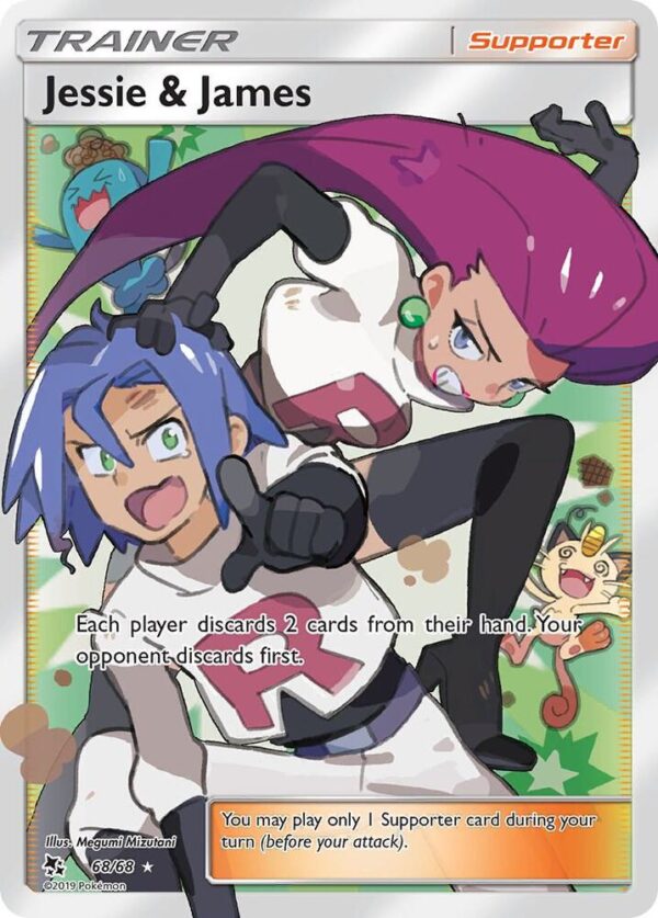 Jessie & James (Full Art) 68/68 Holofoil Hidden Fates Jessie & James (Full Art) 68/68 Holofoil Hidden Fates