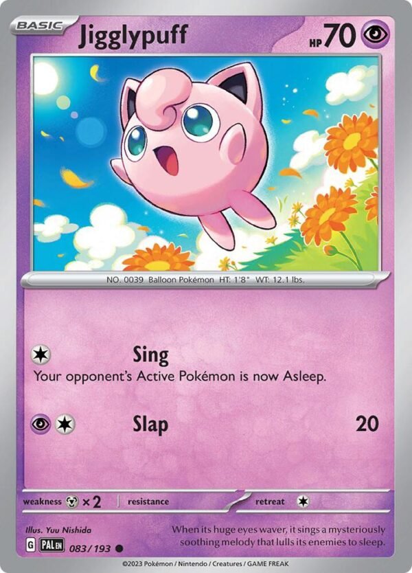 Jigglypuff 083/193 Reverse Holofoil SV02: Paldea Evolved Jigglypuff 083/193 Reverse Holofoil SV02: Paldea Evolved