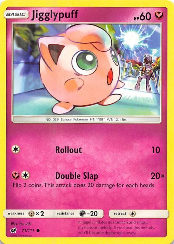 Jigglypuff 71/111 Reverse Holofoil SM – Crimson Invasion