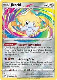 Jirachi | 119/185 | Holofoil | SWSH04: Vivid Voltage