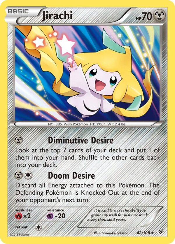 Jirachi 42/108 Holofoil XY – Roaring Skies Jirachi 42/108 Holofoil XY – Roaring Skies