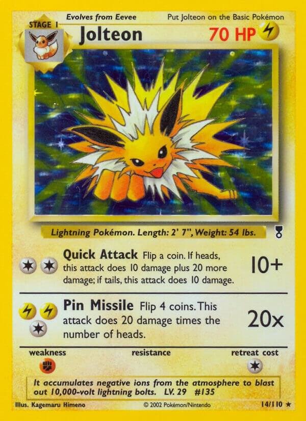 Jolteon 014/110 Reverse Holofoil Legendary Collection Jolteon 014/110 Reverse Holofoil Legendary Collection